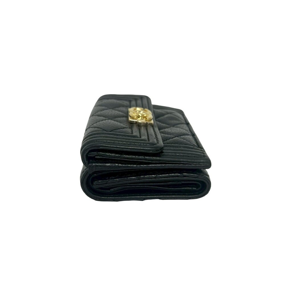 CHANEL Authentic Black Caviar Leather Wallet - Picture 4 of 10